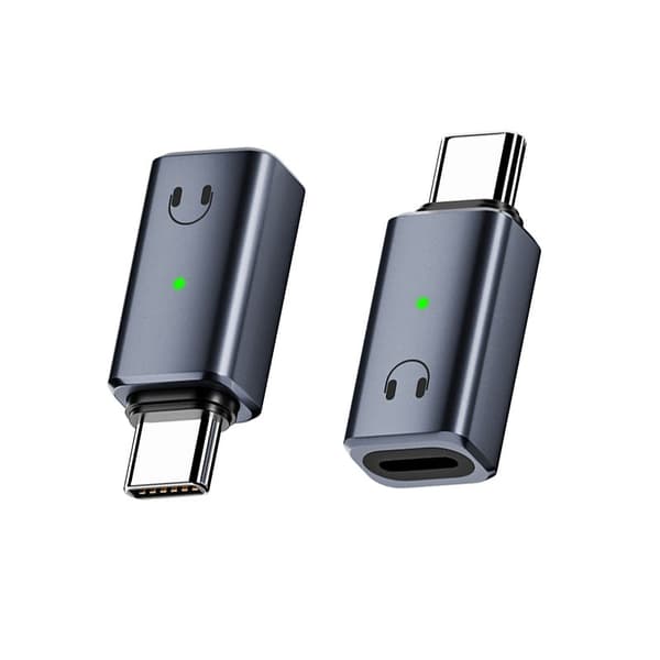 Lightning hun til Type-C han lydadapter til Apple 15 - HiFi lydkvalitet og opkaldsfunktion Grey