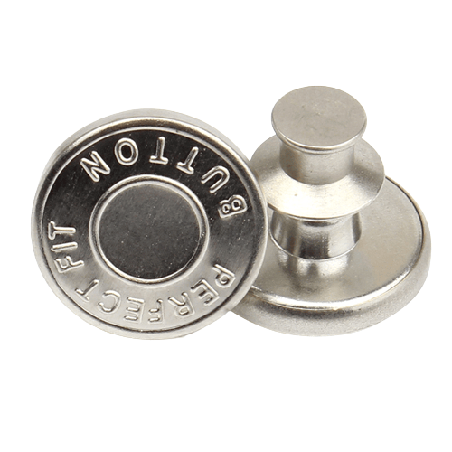 Avtakbare jeansknapper 10-pakning Silver Perfect Fit Button