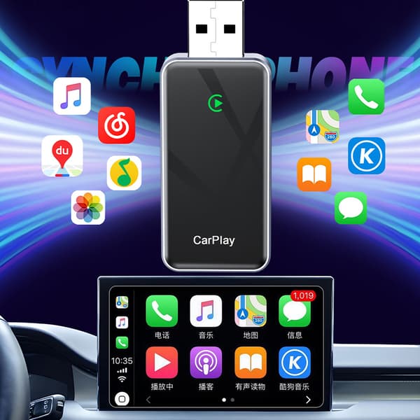 BY967B 2-i-1 Trådløs CarPlay & Android Auto Adapter