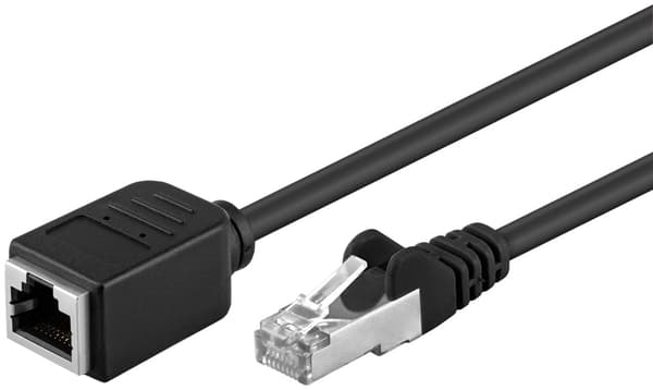 Netværkskabel forlænger CAT 5e, F/UTP, sort