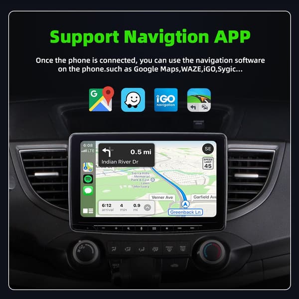 Trådløs CarPlay Adapter - D07 Sølv 2-i-1 til Apple & Android Telefoner - Problemfri Forbindelse
