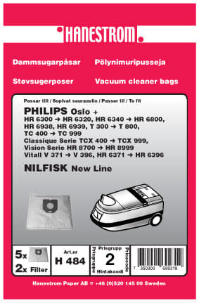 Dammsugarpåsar PHILIPS OSLO+