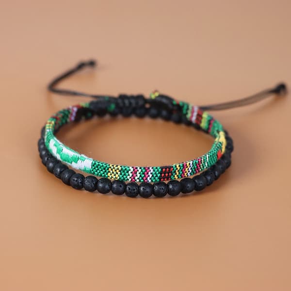 Vevde armbånd 2 stk MultiColor