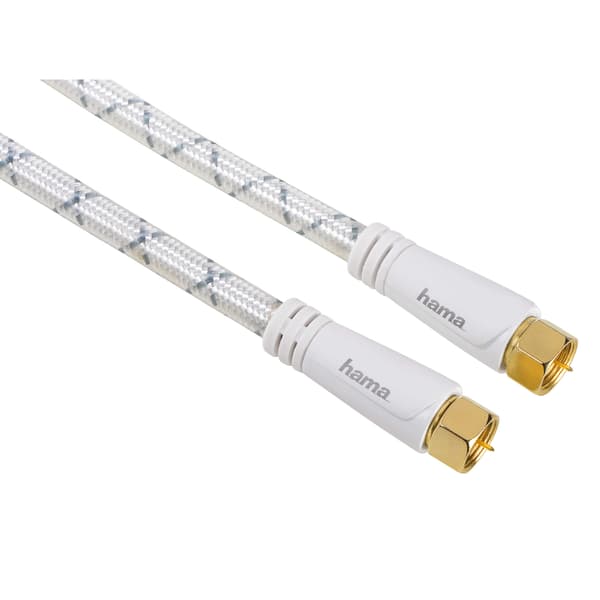 Antennekabel SAT 120dB F-stik 3,0m Hvid PC