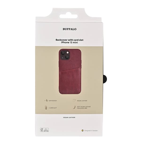 Mobildeksel PU 1 Kort - iPhone 13 Mini Brun