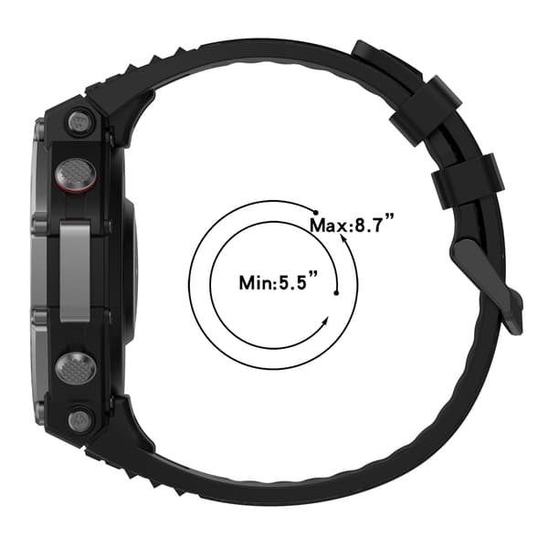 Silikone urrem til Amazfit T-Rex 3 Black