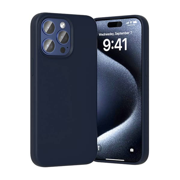 Vention KUFL0-40 Silikonfodral för iPhone 15 Pro Max (blå)