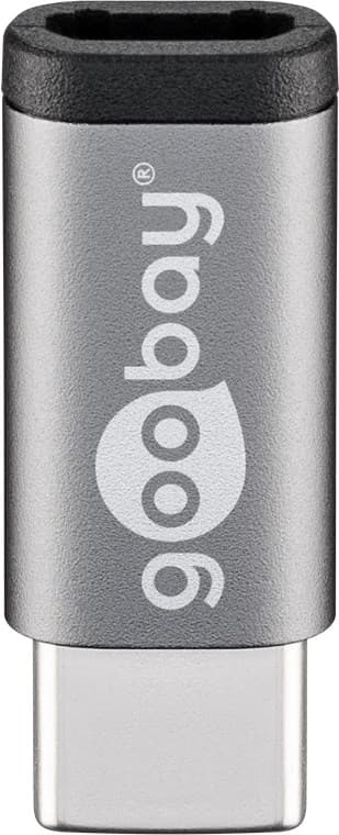 USB-adapter Micro-USB til USB-C™, OTG, grå