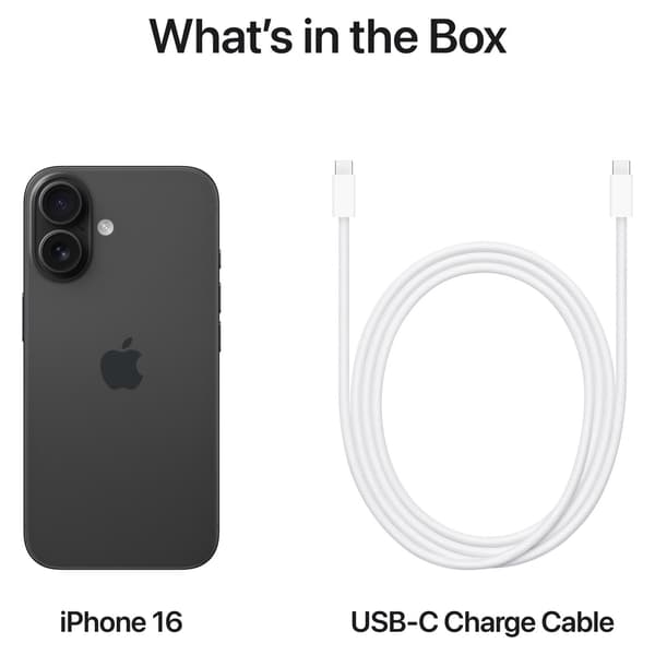 iPhone 16 128 GB Sort