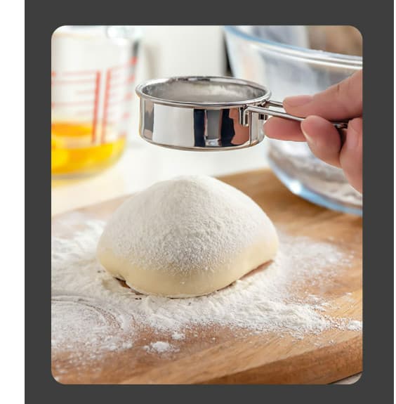 Bagesigt i rustfrit stål - finmasket si til mel, kaffe og meget mere