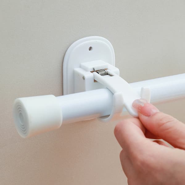 Stærke og diskrete gardinstangsbeslag, 2-pak White