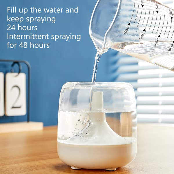 650ml Spray Aroma Diffuser: Stor Mist USB Luftfukter for Soverom White