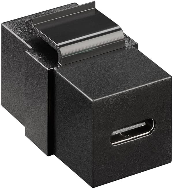 Keystone-moduulin USB-C™-liitin, USB 3.2 Gen 2 (10 Gbit/s), musta