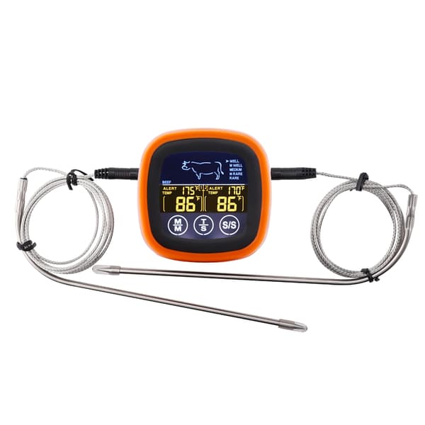 Dual Probe Digitalt Fødevaretermometer Touchscreen Kødtermometer