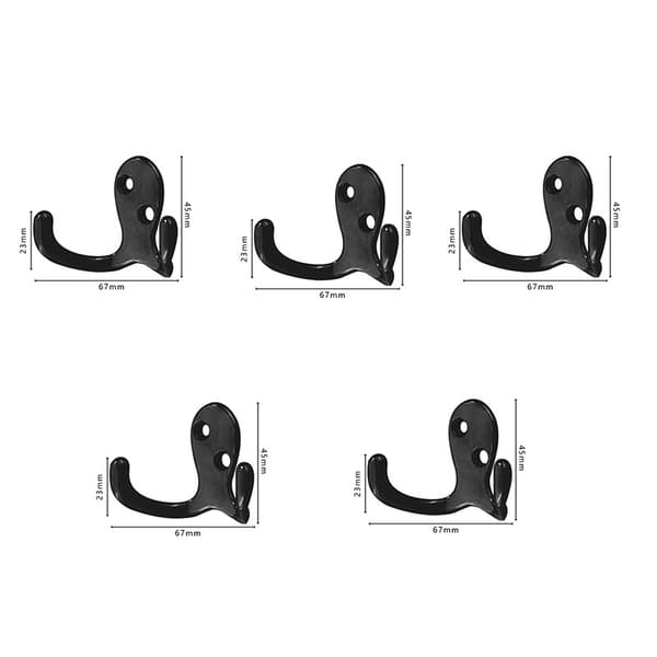 Kleskroker i sinklegering (5-pakning) Black