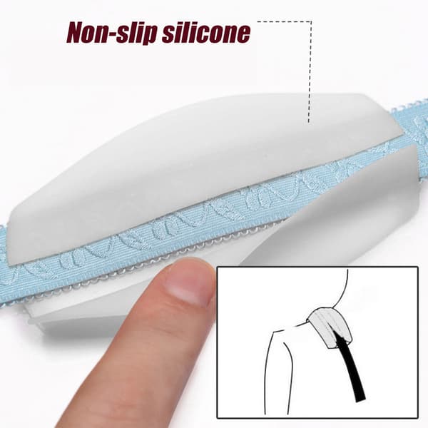 Anti-skli BH-stroppputer for kvinner, silikon BH-stroppputer Transparent