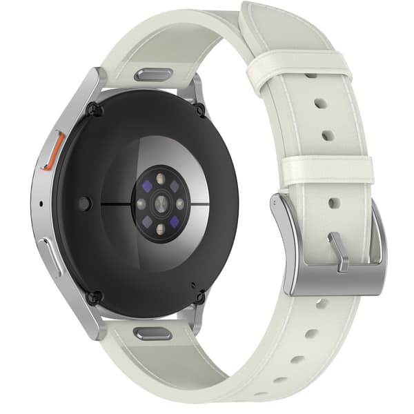 Rem i ægte læder til Huawei GT5 White 18 mm