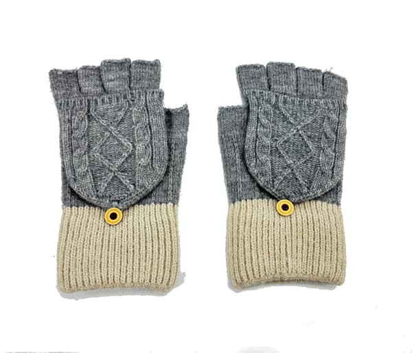 Cabrioletvantar - Varma och mysiga vinterhandskar Grey