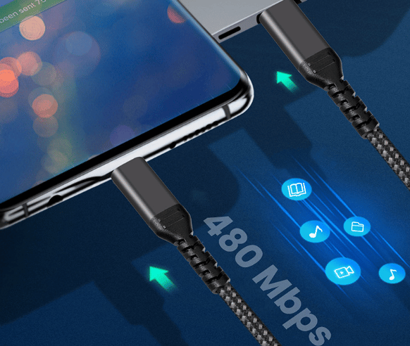 Kabel, USB-C til USB-C 5A/20V PD 100W Black 2 m