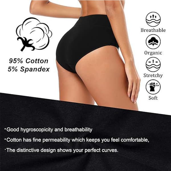 Trosor med hög midja (5-pack) Black XL