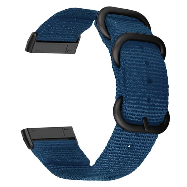 Nylon Canvas Armband för Fitbit Versa 3/Sense Blue