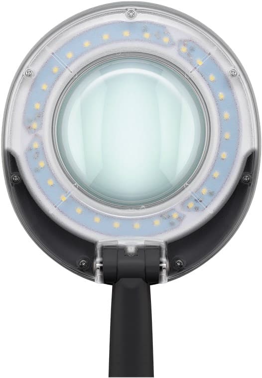 LED forstørrelseslampe med stativ, 6 W, sort