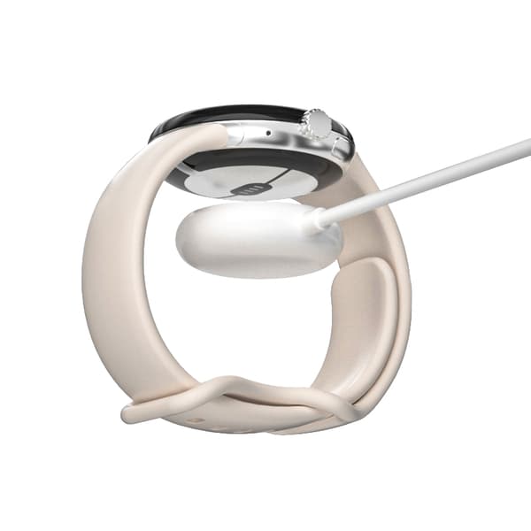 Google Pixel Watch-lader, magnetisk ladekabel for Pixel Watch 1. generasjon White