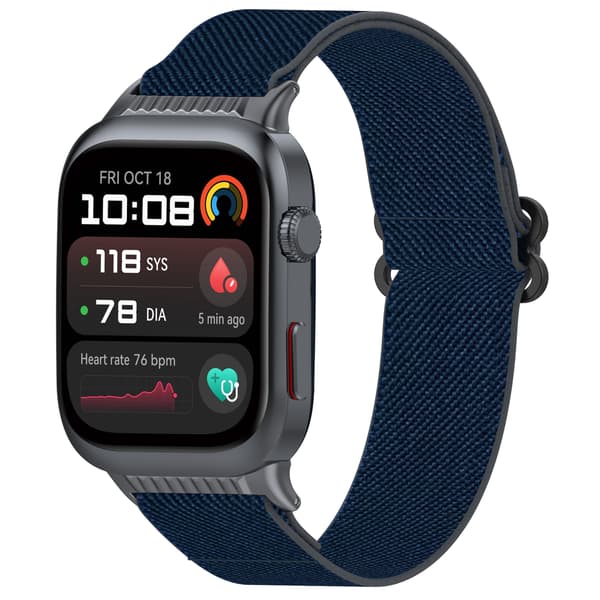 Huawei Watch D2 Nylon Elastisk Bånd: Justerbar & Vevd Stropp Blue