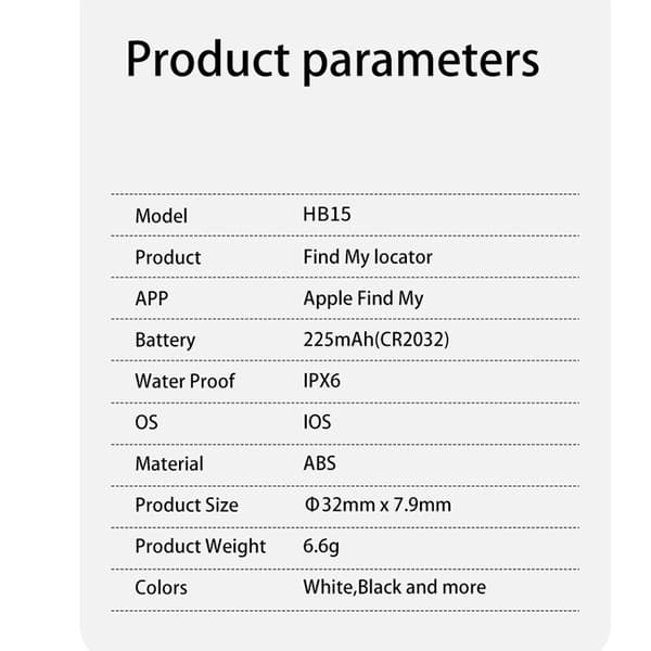 Tracker Small Mini Anti-tabt enhed - MFI-certificeret Black