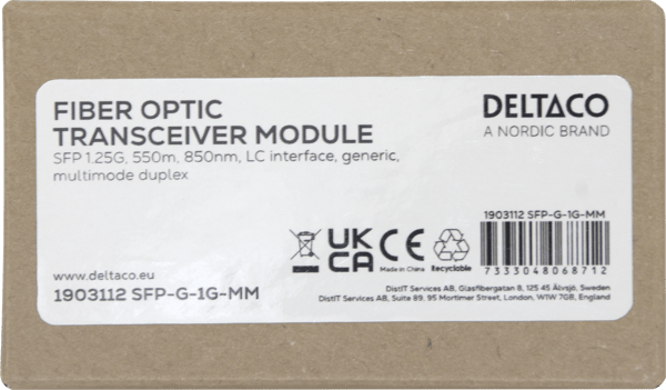 SFP 1.25G, 550m, 850nm, LC interface, Generic, MM Duplex