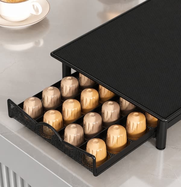 Förvaring för Nespresso-Kapslar - Rymmer 40 Kapslar Black
