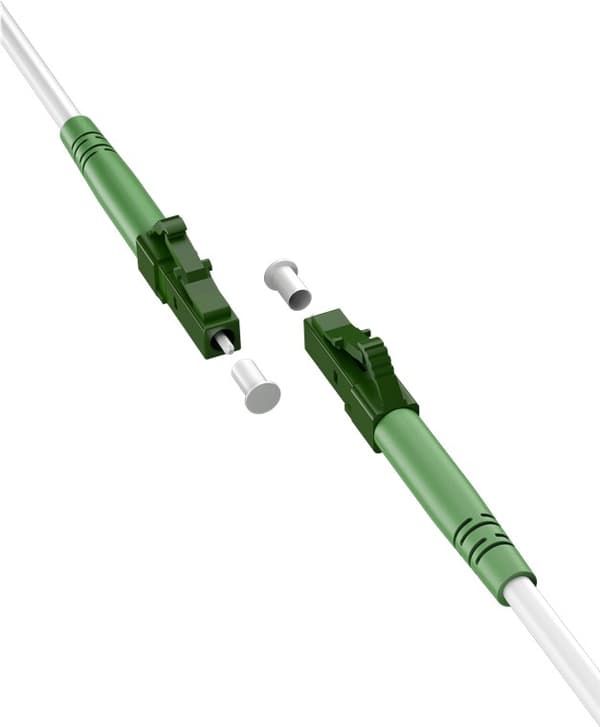 Fiberoptisk kabel (FTTH), Singlemode (OS2) White, vit (Simplex), 10 m