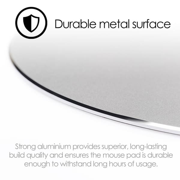 Musematte Premium Aluminium Rund Sølv