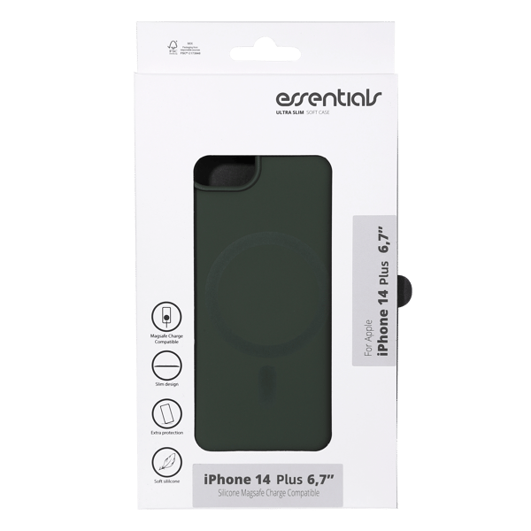 iPhone 14 Plus Silicone Mag back cover, Green