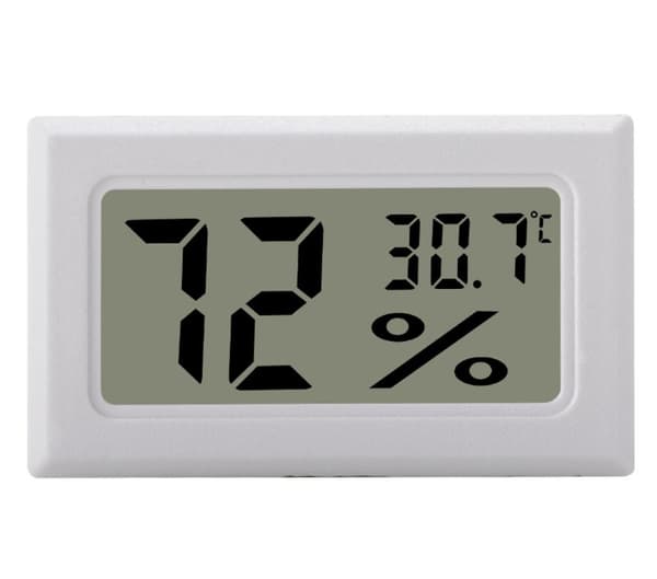 Mini LCD Hygrometer / Termometer Hvit 2-pack