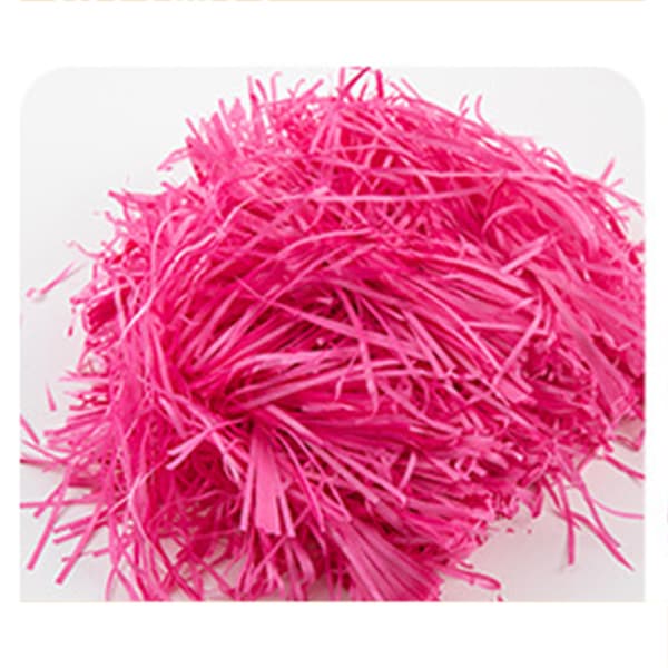 Rosa strimlat papper - 200g presentförpackningsfyllning Pink