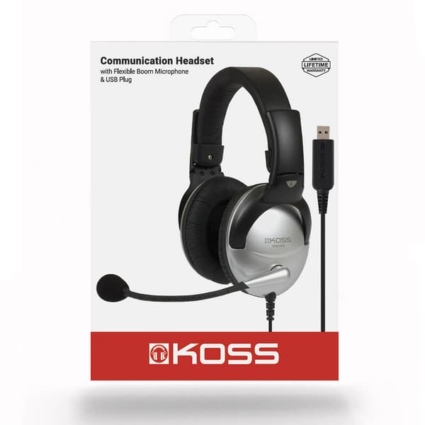 KOSS Headset SB45 m/USB Svart/Sølv
