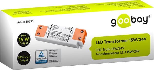 LED-transformer 24 V (DC) (DC), 15 W