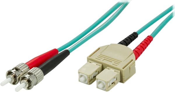 OM3 Fiber cable, ST - SC, duplex, multimode, 50/125, 5m