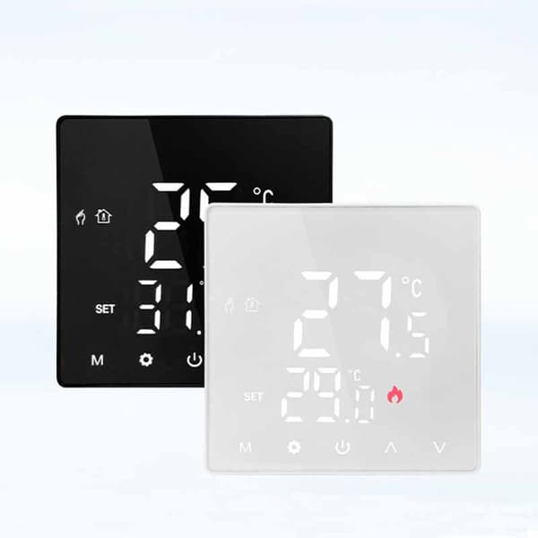 Tuya Zigbee Smart Termostat til Vandvarme, Programmerbar Temperaturregulator med LED-display White