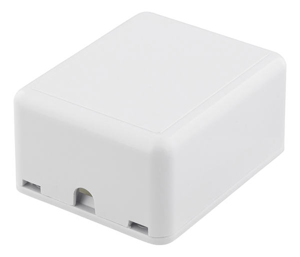 Surface mount box for Keystone, 1 port, white