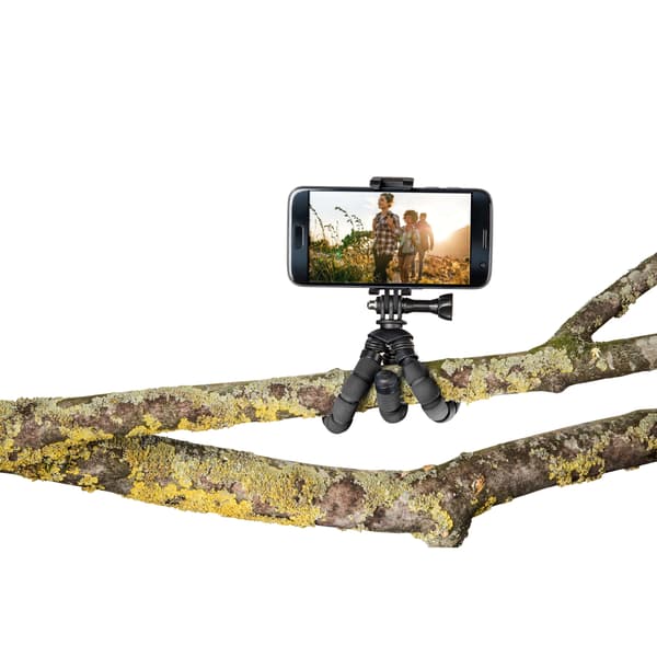 Pöytäjalusta Flex Smartphone & GoPro 14cm Musta