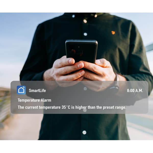 Smart temperatur- og fuktighetssensor Wifi Tuya