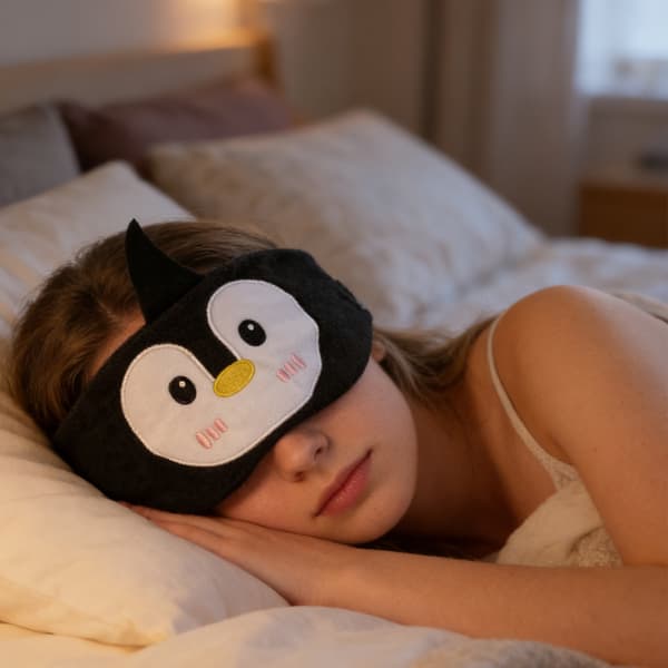 Bluetooth 5.0 Sovemaske med Bluetooth-hodetelefoner Black