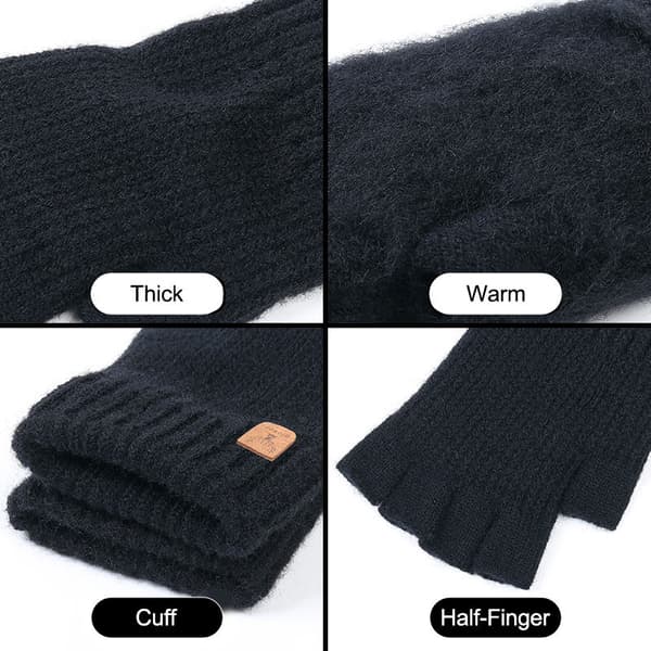 Halvfingerhandskar Black