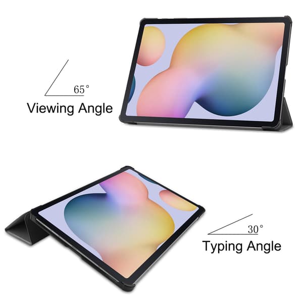 Samsung Galaxy Tab S7 Plus / FE / Lite Tri-fold etui PU læder / PC grå