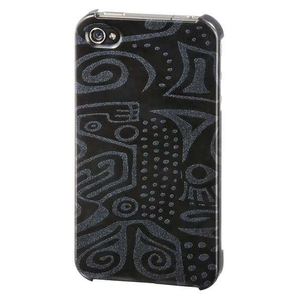 iPhone 4 Suojakuori 3D Musta Hard Cover