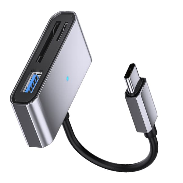 USB-C til USB SD/TF Kortlæser Adapter Kabel - Hurtig Dataoverførsel og Bred Kompatibilitet