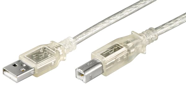 USB 2.0 -nopea kaapeli, läpinäkyvä