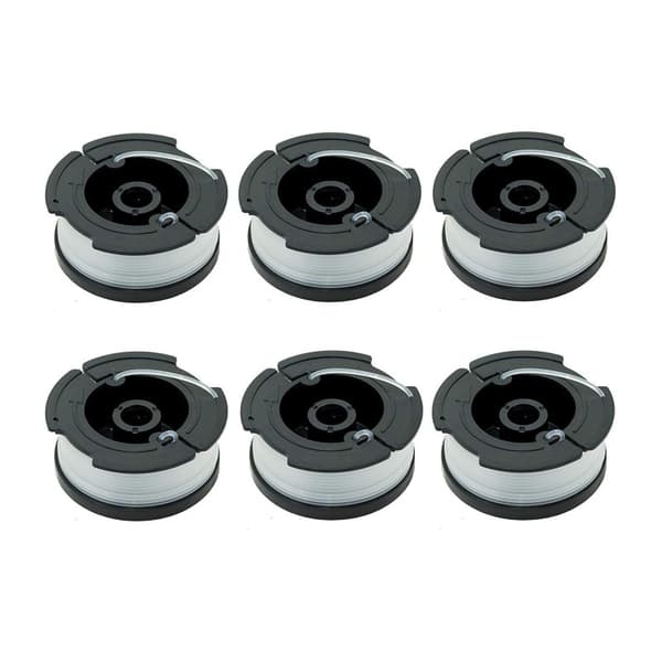 6-pack trådspolar för Black & Decker grästrimmer Black